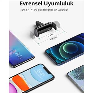 UGREEN Araç İçi Telefon Tutucu 360 Derece Dönebilir Air Vent