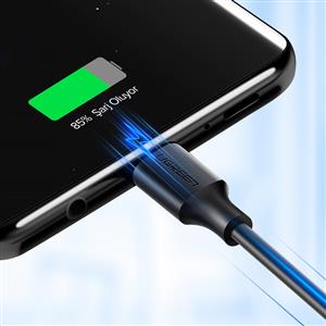 UGREEN USB-C to USB-A 3A QC Hızlı Şarj Kablosu 1 Metre - Siyah