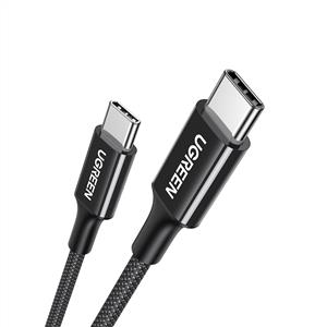 UGREEN USB-C 60W 3A QC PD Örgülü Hızlı Şarj Kablosu 1 Metre - Beyaz