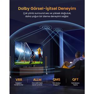 UGREEN 8K 60Hz Ultra HD HDMI 2.1 Görüntü Aktarma Kablosu, 3 Metre