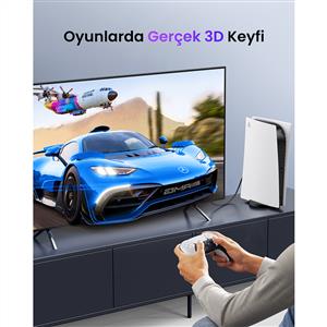 UGREEN 8K 60Hz Ultra HD HDMI 2.1 Görüntü Aktarma Kablosu, 3 Metre