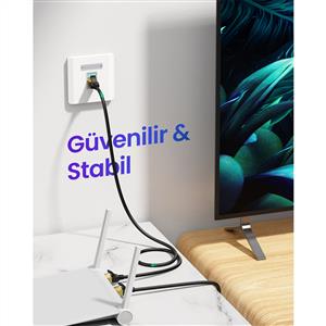 UGREEN CAT7 F/FTP Ethernet Kablosu 1 Metre - Siyah