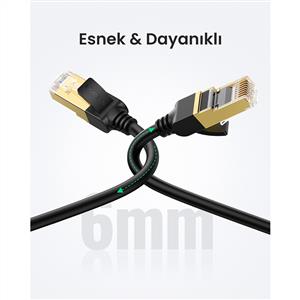 UGREEN CAT7 F/FTP Ethernet Kablosu 1 Metre - Siyah