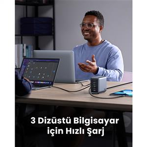 UGREEN Nexode 300W GaN 5 Portlu 4xUSB-C, 1xUSB-A, 2M 240W Kablolu Hızlı Şarj Cihazı