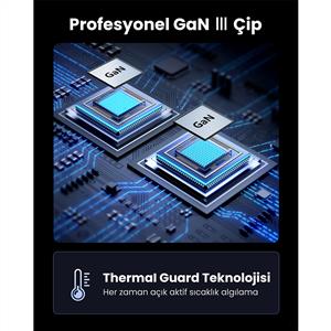 UGREEN Nexode 300W GaN 5 Portlu 4xUSB-C, 1xUSB-A, 2M 240W Kablolu Hızlı Şarj Cihazı