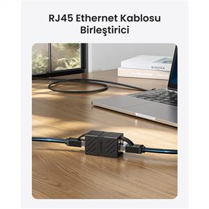 UGREEN RJ45 Cat6 Cat7 Cat8 Ethernet Kablo Uzatma Aparatı - Siyah