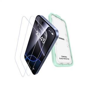 UGREEN iPhone 17 Pro Max Uyumlu Ultra Şeffaf Tam Ekran Temperli Cam Toz Dirençli