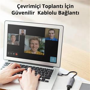 UGREEN USB-C to 10/100/1000M Ethernet Adaptörü  - Gri