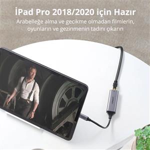 UGREEN USB-C to 10/100/1000M Ethernet Adaptörü  - Gri