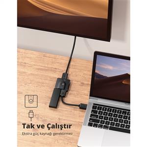 UGREEN 2 In 1 Out Çift Yönlü HDMI Switch 4K@60Hz - Siyah