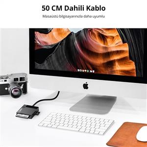 UGREEN USB 3.0 All-in-One Kart Okuyucu 50cm - Siyah