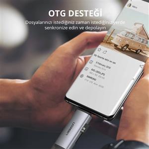 UGREEN USB-C +USB-A To TF/SD 3.0 Kart Okuyucu - Siyah