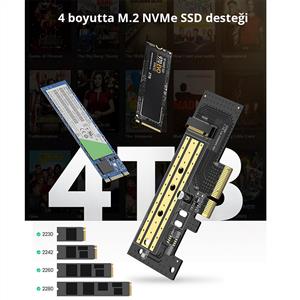 UGREEN M.2 NVMe to PCI-E 3.0 × 4 Dönüştürücü Adaptör