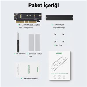UGREEN PCIe 4.0(16×) to M.2 NVMe Dönüştürücü Adaptör