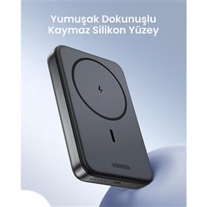 UGREEN 10.000 mAh 20W Magsafe Wireless Kablosuz Hızlı Powerbank - Siyah