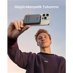 UGREEN 10.000 mAh 20W Magsafe Wireless Kablosuz Hızlı Powerbank - Siyah