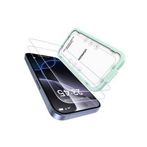 UGREEN iPhone 17 Pro Uyumlu Ultra Şeffaf Tam Ekran Temperli Cam – Toz Dirençli, 2’li Paket