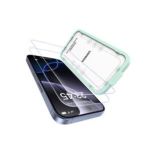 UGREEN iPhone 17 Pro Max Uyumlu Ultra Şeffaf Tam Ekran Temperli Cam – Toz Dirençli, 2’li