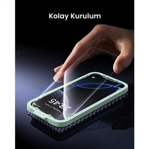 UGREEN iPhone 17 Pro Max Uyumlu Ultra Şeffaf Tam Ekran Temperli Cam – Toz Dirençli, 2’li