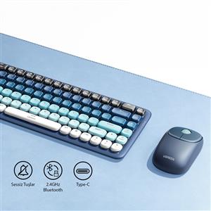 UGREEN 90538 4000 DPI FUN+ ERGONOMIK SARJ EDILEBILIR SESSIZ BLUETOOTH MOUSE-MAVİ