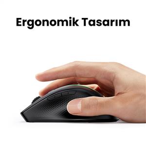 UGREEN 90395 4000 DPI  ERGONOMIK WIRELESS MOUSE-SİYAH