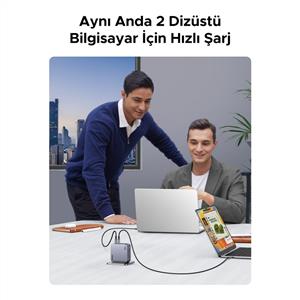 UGREEN Nexode Pro 160W GaN QC PD Hızlı Şarj Cihazı ( 100W Type-C Kablolu ) - Uzay Grisi