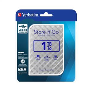 VERBATIM 2,5" 1TB Store 'n' Go USB3.0/USB2.0 Silver Taşınabilir Disk