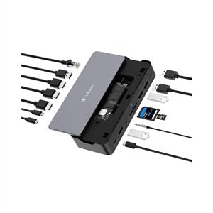 Verbatim 15 in 1 SSD Slotlu 8K HDMI Destekli USB 3.2 Docking Station