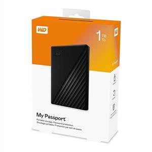 WD 2,5" 1TB My Passport Siyah USB3.0 / USB2.0 Taşınabilir Disk