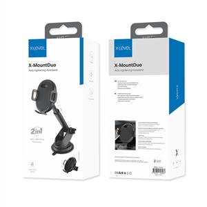 X-Level X-Mountduo Otomatik Ayarlanabilir Araç İçi Telefon Tutucu- Siyah
