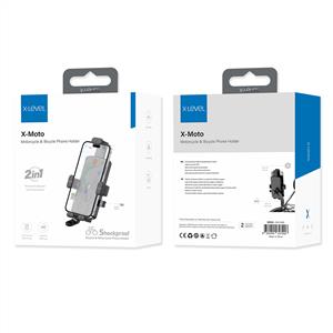 X-Level X-Moto Motosiklet ve Bisiklet Telefon Tutucu - Siyah