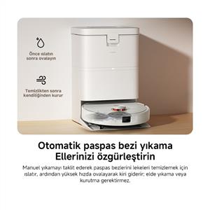 Xiaomi Robot Vacuum H50 Beyaz Akıllı Robot Süpürge