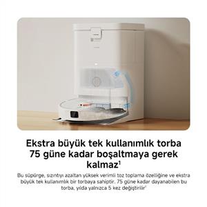 Xiaomi Robot Vacuum H50 Beyaz Akıllı Robot Süpürge