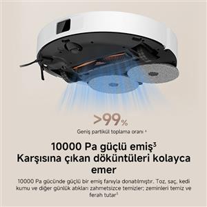 Xiaomi Robot Vacuum H50 Beyaz Akıllı Robot Süpürge