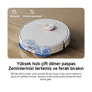Xiaomi Robot Vacuum H50 Beyaz Akıllı Robot Süpürge