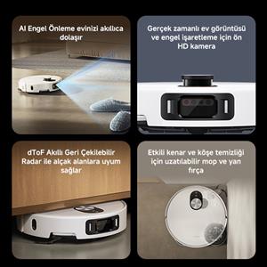 Xiaomi Robot Vacuum 5 Pro Beyaz Akıllı Robot Süpürge