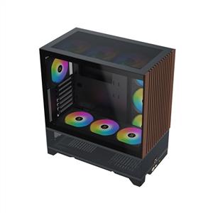 XIGMATEK ENDORPHIN WD SİYAH 4x12cm ARGB AHŞAP PANEL MidT E-ATX GAMING KASA