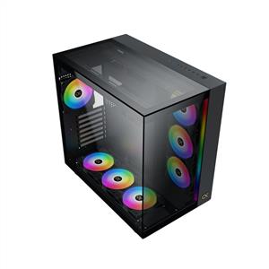 XIGMATEK AQUA ULTRA SİYAH 7x12cm ARGB 3 TARAFI TEMPERLİ CAM MidT E-ATX GAMING KASA
