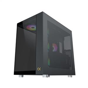 XIGMATEK AQUA ULTRA SİYAH 7x12cm ARGB 3 TARAFI TEMPERLİ CAM MidT E-ATX GAMING KASA