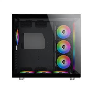 XIGMATEK AQUA ULTRA SİYAH 7x12cm ARGB 3 TARAFI TEMPERLİ CAM MidT E-ATX GAMING KASA