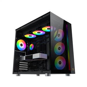 XIGMATEK AQUA ULTRA SİYAH 7x12cm ARGB 3 TARAFI TEMPERLİ CAM MidT E-ATX GAMING KASA