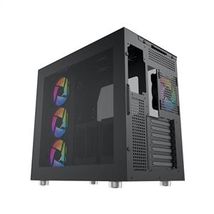XIGMATEK AQUA ULTRA SİYAH 7x12cm ARGB 3 TARAFI TEMPERLİ CAM MidT E-ATX GAMING KASA