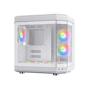 XIGMATEK CUBI ARCTIC BEYAZ 6x12cm ARGB TEMPERLİ CAM MidT E-ATX GAMING KASA