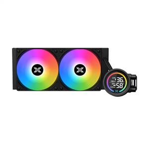 XIGMATEK LK 240 SİYAH LGA1851/AM5 2x120mm ARGB Fan LCD Ekranlı 240mm Sıvı Soğutma