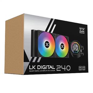 XIGMATEK LK 240 SİYAH LGA1851/AM5 2x120mm ARGB Fan LCD Ekranlı 240mm Sıvı Soğutma