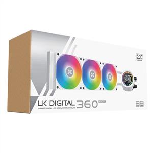 XIGMATEK LK 360 ARCTIC BEYAZ LGA1851/AM5 3x120mm ARGB Fan LCD Ekranlı 360mm Sıvı Soğutma