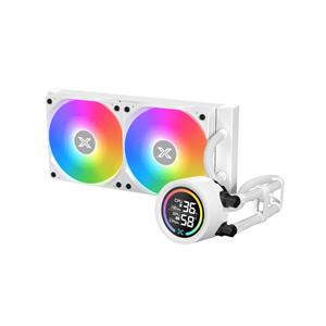 XIGMATEK LK 240 ARCTIC BEYAZ LGA1851/AM5 2x120mm ARGB Fan LCD Ekranlı 240mm Sıvı Soğutma