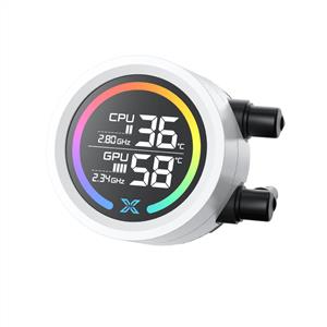 XIGMATEK LK 240 ARCTIC BEYAZ LGA1851/AM5 2x120mm ARGB Fan LCD Ekranlı 240mm Sıvı Soğutma