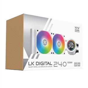 XIGMATEK LK 240 ARCTIC BEYAZ LGA1851/AM5 2x120mm ARGB Fan LCD Ekranlı 240mm Sıvı Soğutma