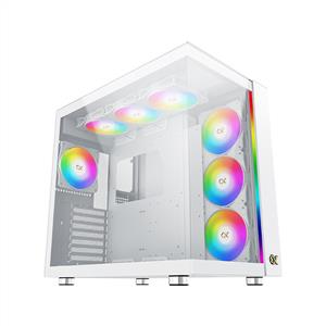 XIGMATEK AQUA ULTRA AIR ARCTIC BEYAZ 7x12cm ARGB TEMPERLİ CAM MidT ATX GAMING KASA